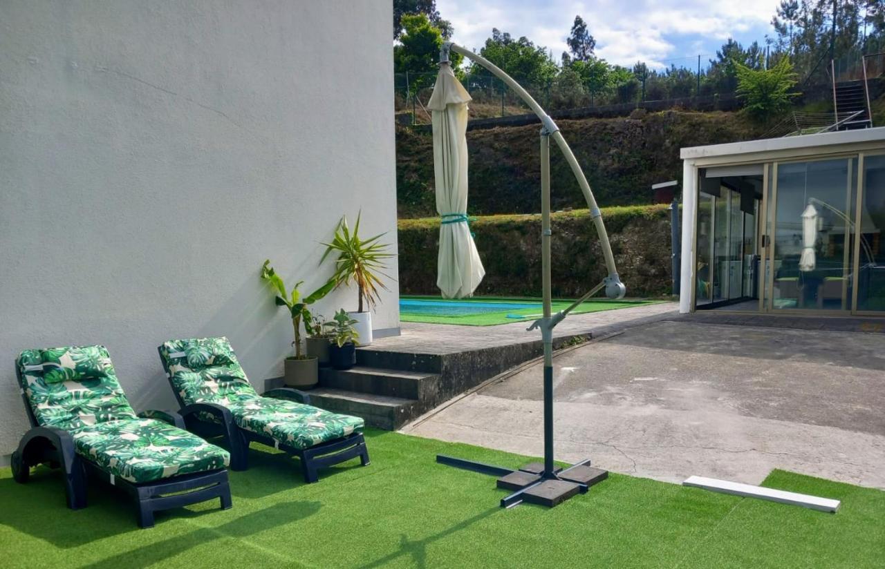 サンティアゴ・デ・コンポステーラCasa Rocha Velha Con Terraza Y Piscina Particularアパートメント エクステリア 写真