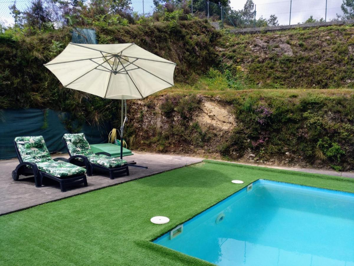 サンティアゴ・デ・コンポステーラCasa Rocha Velha Con Terraza Y Piscina Particularアパートメント エクステリア 写真