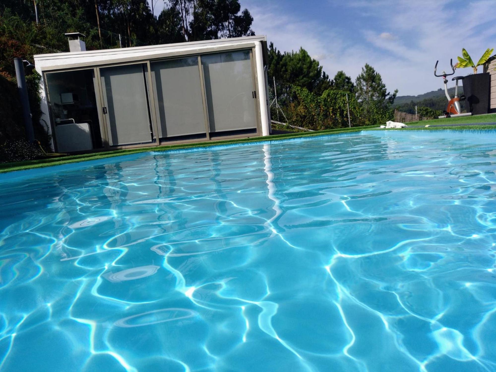 サンティアゴ・デ・コンポステーラCasa Rocha Velha Con Terraza Y Piscina Particularアパートメント エクステリア 写真